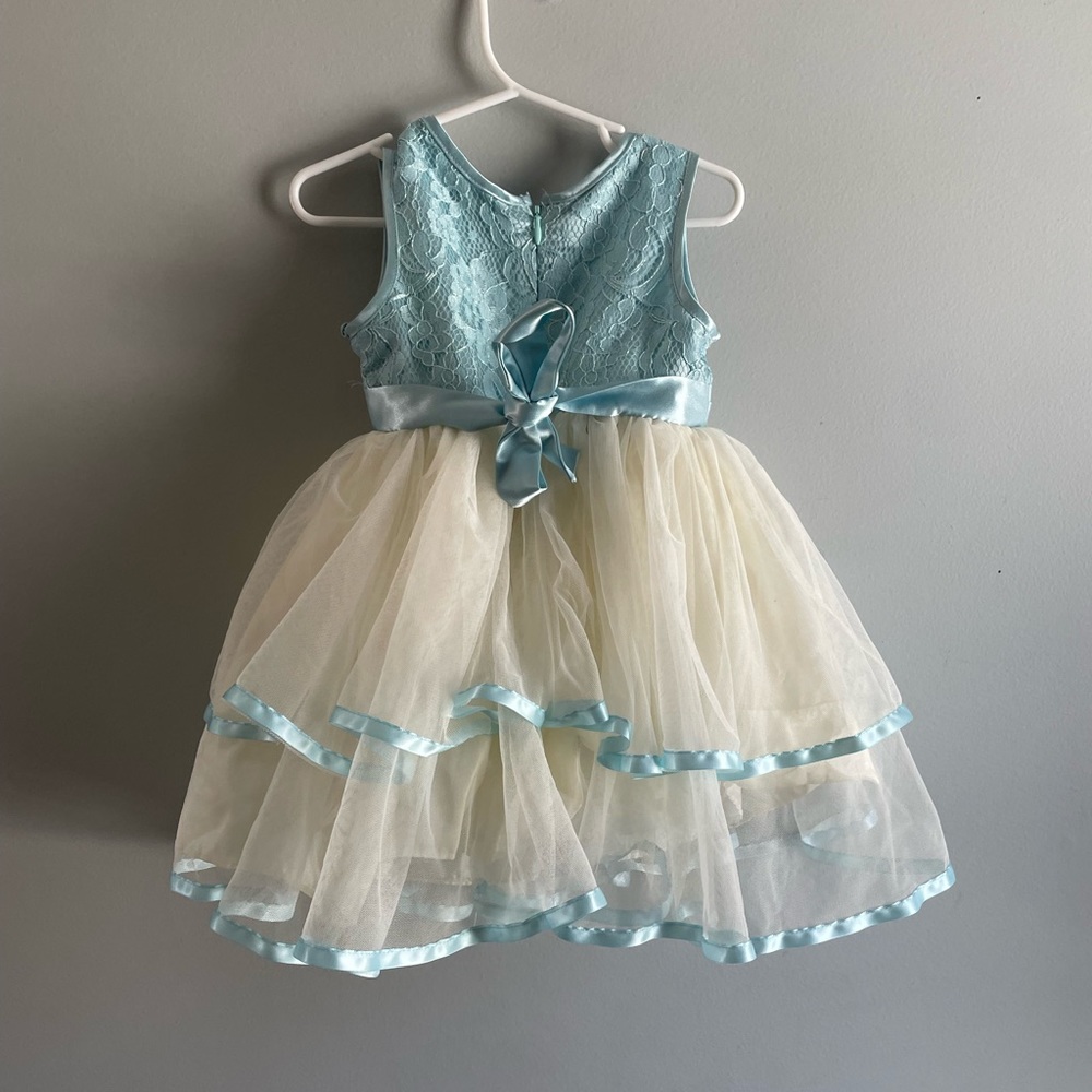 Jayne Copeland Toddler Blue Ruffle Dress - Picture 3 of 6